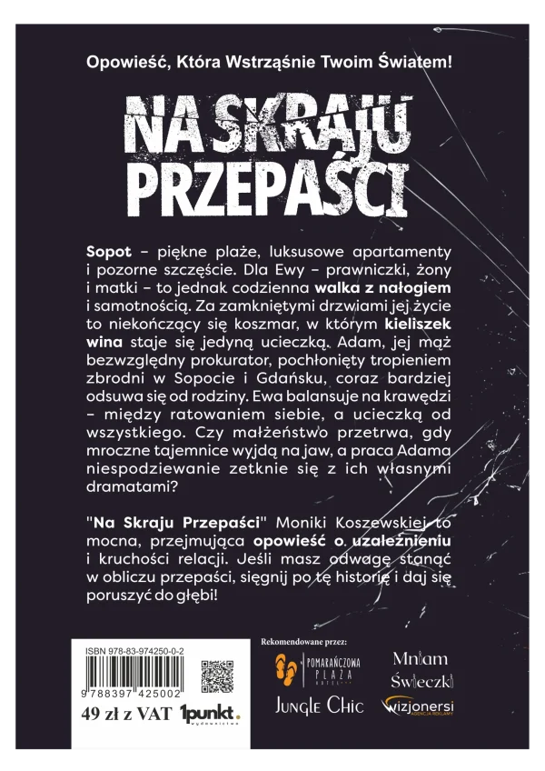 Najlepsza książka o alkoholizmie — tył okładki książki Na skraju przepaści